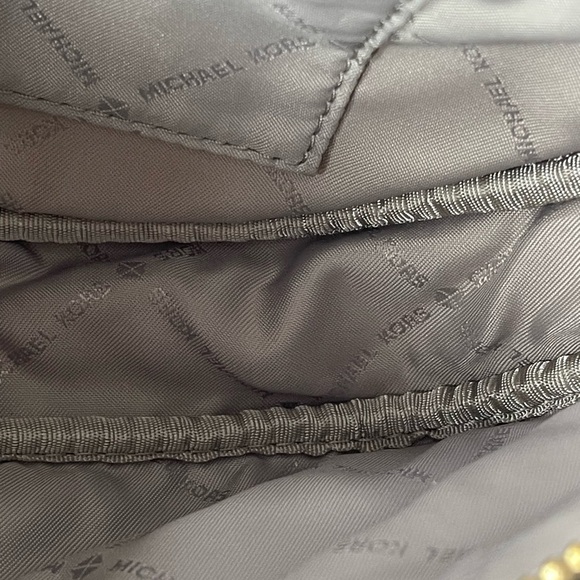 Michael Kors Kenly Studded Waist Pack Crossbody Taupe Travel Casual - Picture 10 of 12